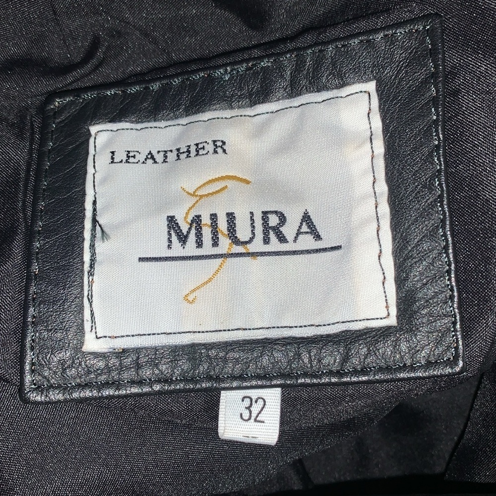 Vintage MIURA sheepskin leather skirt size 32 - Picture 3 of 5